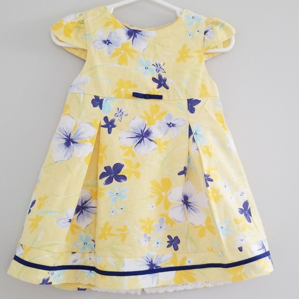 KRU little Girl's Yellow Floral Dress